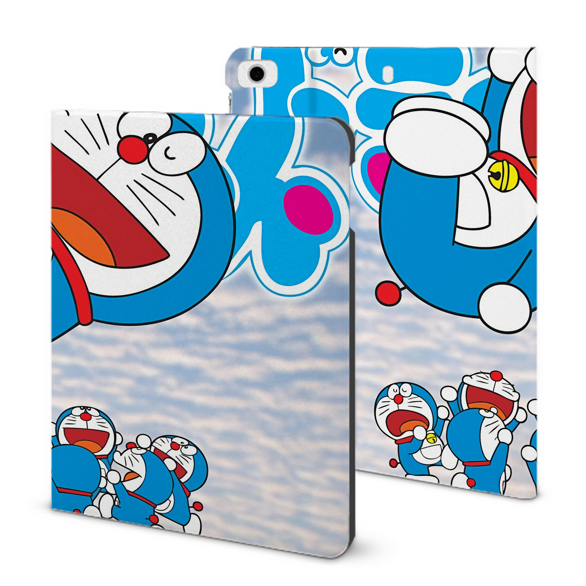 （画像用） ドラえもん Doraemon IPad ケース ブック型 PUレザー TPU 耐衝撃 軽量 薄型 ペン収納なし 全面保護 IPad 各モデル対応